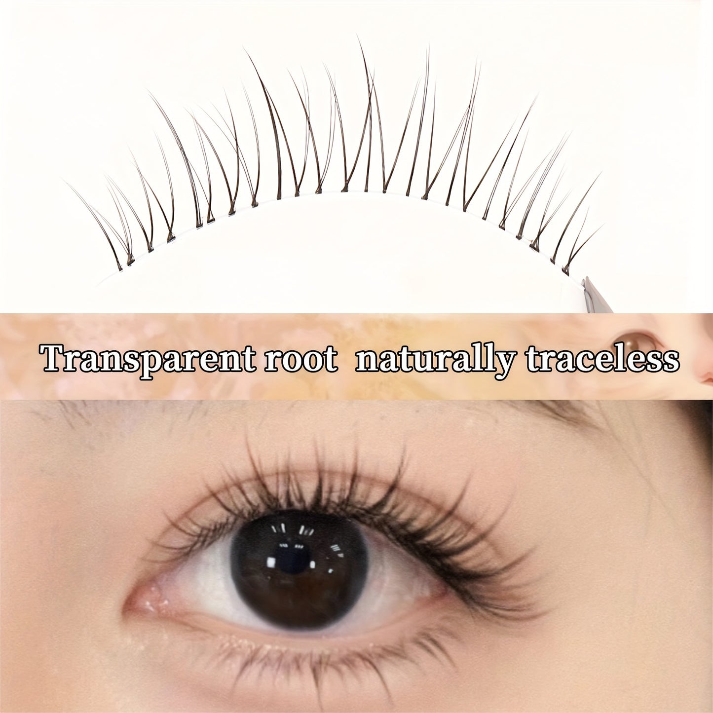 5 Pairs of Korean & Japanese Style Eyelashes - Natural Look, Soft & Reusable with Clear Adhesive, Waterproof, 11 - 14mm Mixed Lengths.