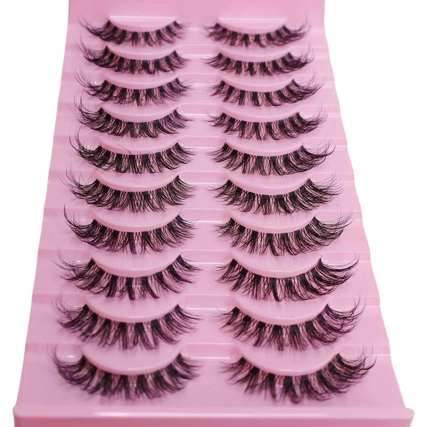 10 Pairs of European & American Style Realistic Devil Doll Eyelashes - Thick, Dramatic Lashes for Bold Eye Looks