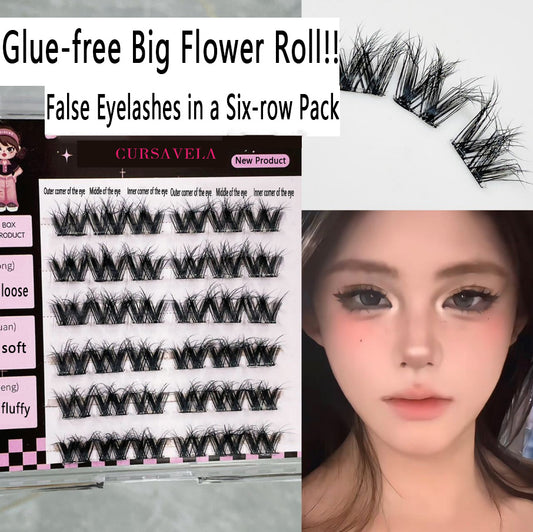 A Must - buy! 100 - piece Pack of 3D Big Flower Roll Glue - free False Eyelashes, Allowing Lazy People to Easily Stand out in Beauty