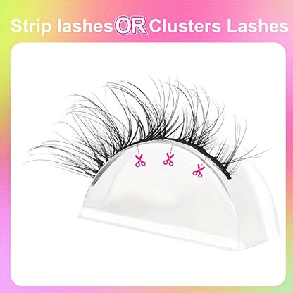 7 Pairs Wispy Manga Cat Eye Lashes - Fluffy Striped Design for Dramatic Eye Makeup, Soft, Comfortable, Reusable