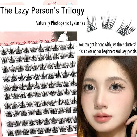 100pcs Must-Have for Lazy Girls! Natural and Realistic Single-Cluster False Lashes, Easy for Beginners, Create Natural Big Eyes Like You Were Born With Them