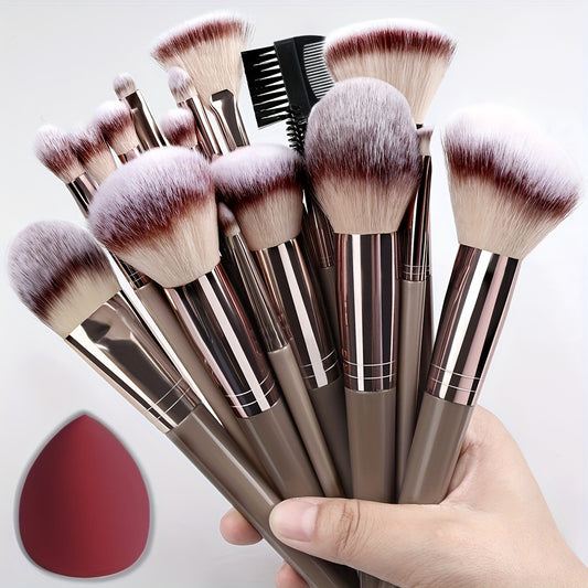 10pcs-20pcs Professional Makeup Brushes Set with Bag - Foundation, Eyelash, Eyebrow, Eyeshadow Cosmetic Makeup Tool Kit - Perfect for Christmas, Halloween, Thanksgiving Gifts