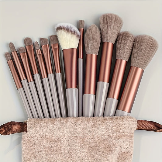 MAKEUP BRUSH SET - Soft Polyester Bristles For Flawless Skin, Hypoallergenic Nylon Bristles, Suitable For All Skin Types, Soft And Easy To Use, Value For Money, Can Be Used As A Christmas Gift For Your Loved Ones, Friends, It's A Perfect Gift