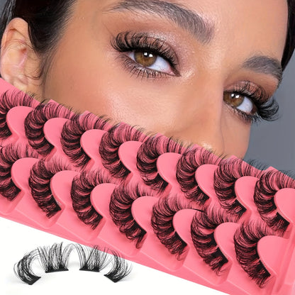 Lush 3D Faux Mink Lashes Kit: Waterproof, Lightweight, Multi-Length DIY for Natural to Glam Looks (8 Pairs)