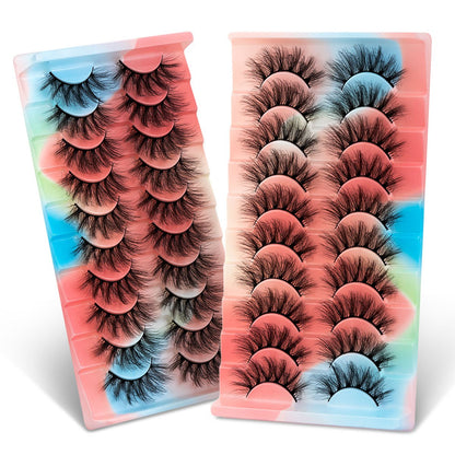 10 Pairs 3D Mink Eyelashes - Exquisitely Fluffy, Ultra Soft, Delicately Wispy, Utterly Natural, Stylish Cross Eyelash Extension, Highly Reusable, False Lashes Ideal for Makeup.