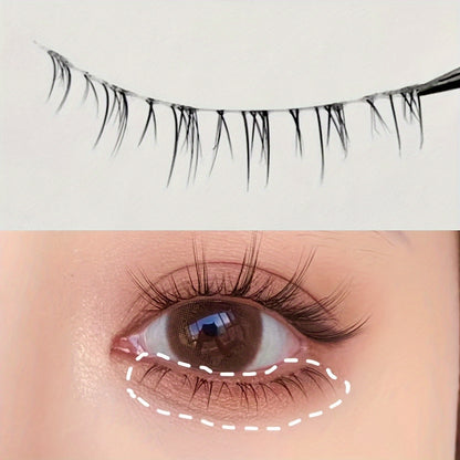 100pcs 5 pairs Soft and Natural Faux Mink Lashes, Short Transparent Root False Eyelashes for a Dramatic Eye Look.