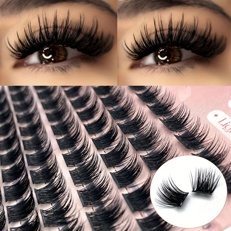 Individual DIY lashes 168 Bundles Luxurious 9D Faux Mink Lashes T50 – Natural, Lightweight & Hypoallergenic, Ideal for Daily & Special Occasions.