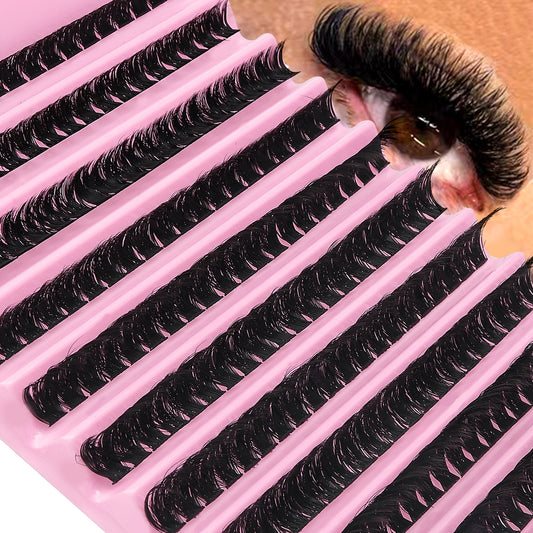 200 Pieces of 0.05mm Thickness 3D Russian Volume D Curl False Eyelash Extensions - Mixed Length (8-16mm), Beginner Friendly, Reusable, and Long-Lasting.