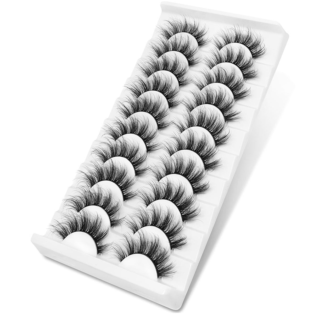 10 Pairs of 6D Faux Mink Lashes – Natural, Fluffy, Dramatic, Reusable Eyelashes for Everyday Wear – Lightweight & Comfortable