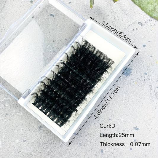 Individual DIY lashes 25mm Reusable Super Long Cluster Lashes-Segmented Pre-Cut Lashes for Professional Results