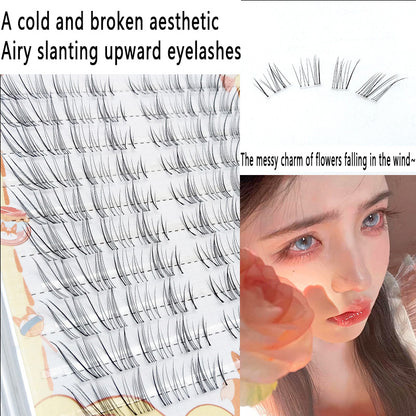 Lazy Person's Must-Have! 10-Row Large-Capacity Airy Diagonal-Flying, Messy, Long, Photogenic Single Cluster Segmented Eyelashes