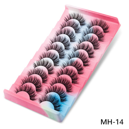 10 Pairs 3D Mink Eyelashes - Exquisitely Fluffy, Ultra Soft, Delicately Wispy, Utterly Natural, Stylish Cross Eyelash Extension, Highly Reusable, False Lashes Ideal for Makeup.