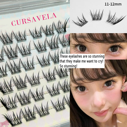 Individual DIY Lashes Fresh Diagonal - flying Fox - style False Eyelashes | Natural Simulation, Transparent Curl, Enlarge Eyes
