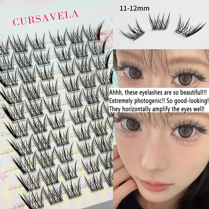 Individual DIY Lashes Fresh Diagonal - flying Fox - style False Eyelashes | Natural Simulation, Transparent Curl, Enlarge Eyes