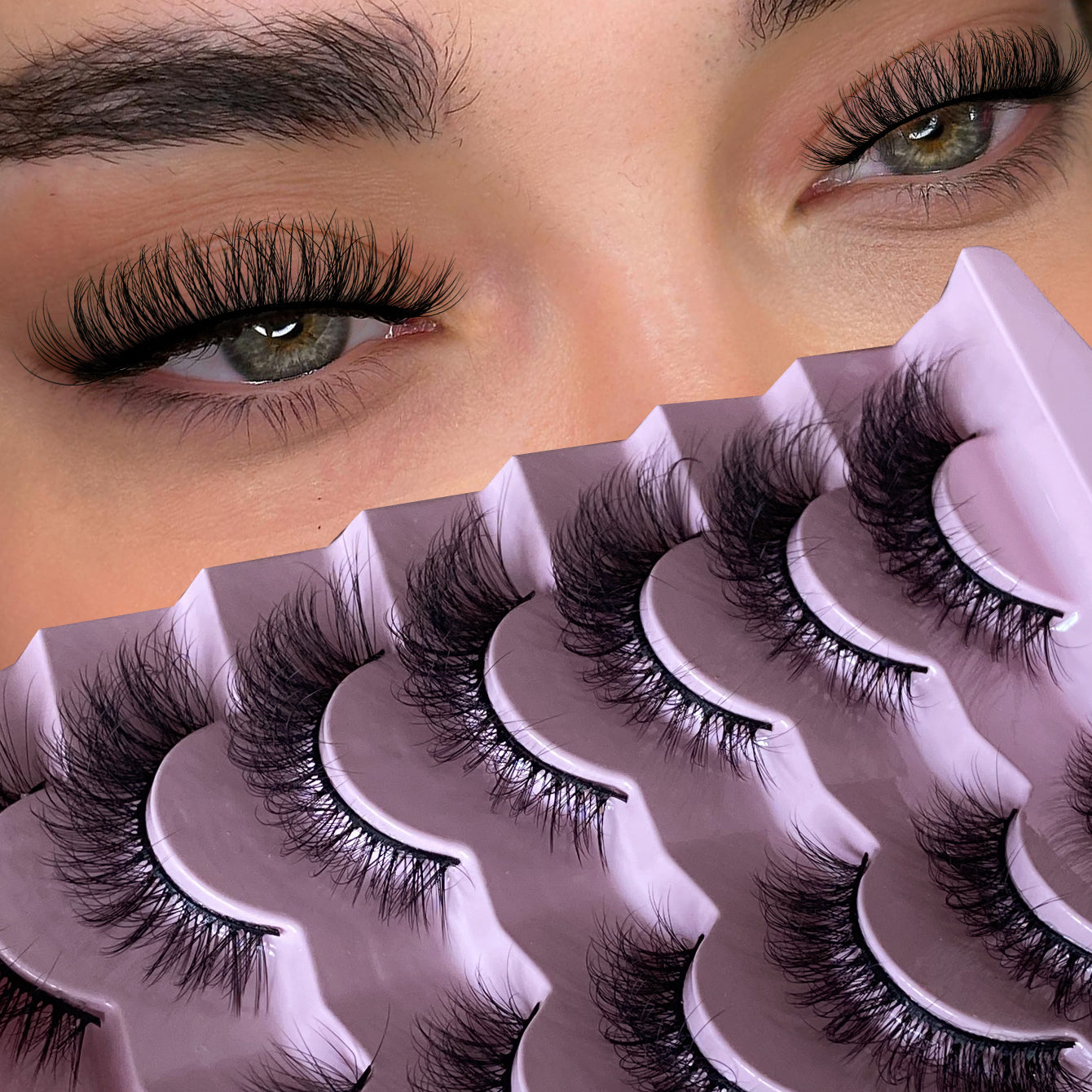 High-Quality Faux Mink Eyelashes, Natural Look, 5/7/10/13/20 Pairs, Reusable False Lashes for Everyday & Special Occasions