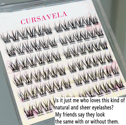 Individual DIY lashes Oxygen-like Natural False Lashes! Clear, Breathable, and Perfectly Separated False Lashes