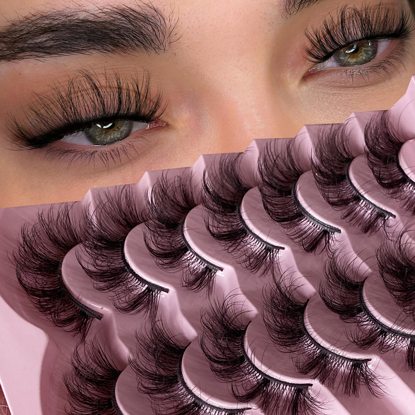 High-Quality Faux Mink Eyelashes, Natural Look, 5/7/10/13/20 Pairs, Reusable False Lashes for Everyday & Special Occasions