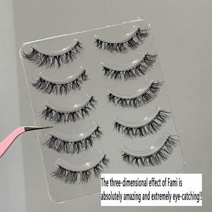 Classic Volume Eyelashes Fluffy Barbie Mixed-Race False Eyelashes | One-Piece Curled Design, Stunning for Photos and Daily Wear