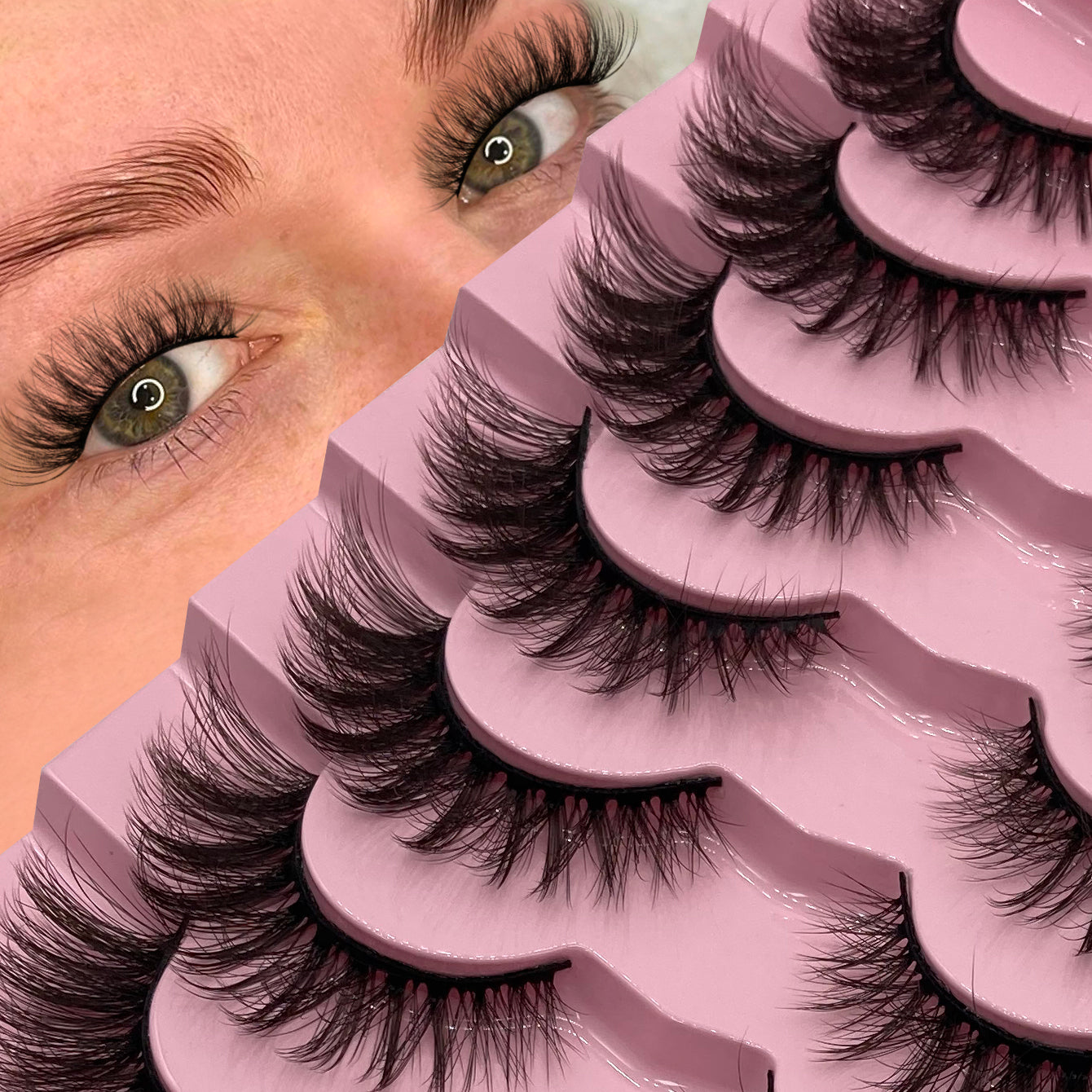 High-Quality Faux Mink Eyelashes, Natural Look, 5/7/10/13/20 Pairs, Reusable False Lashes for Everyday & Special Occasions