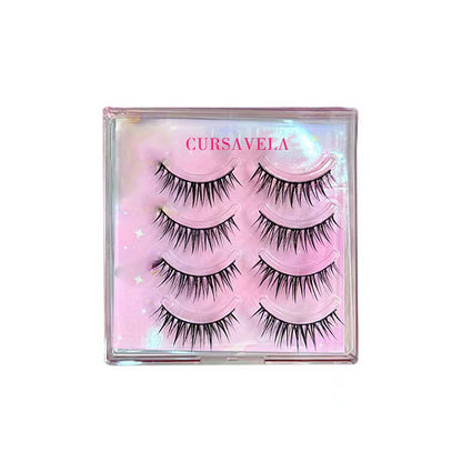 Beginner's Must-Have! Stiff-stem Wet Wheat Ear Lashes, One-Piece for Instant Barbie Eye