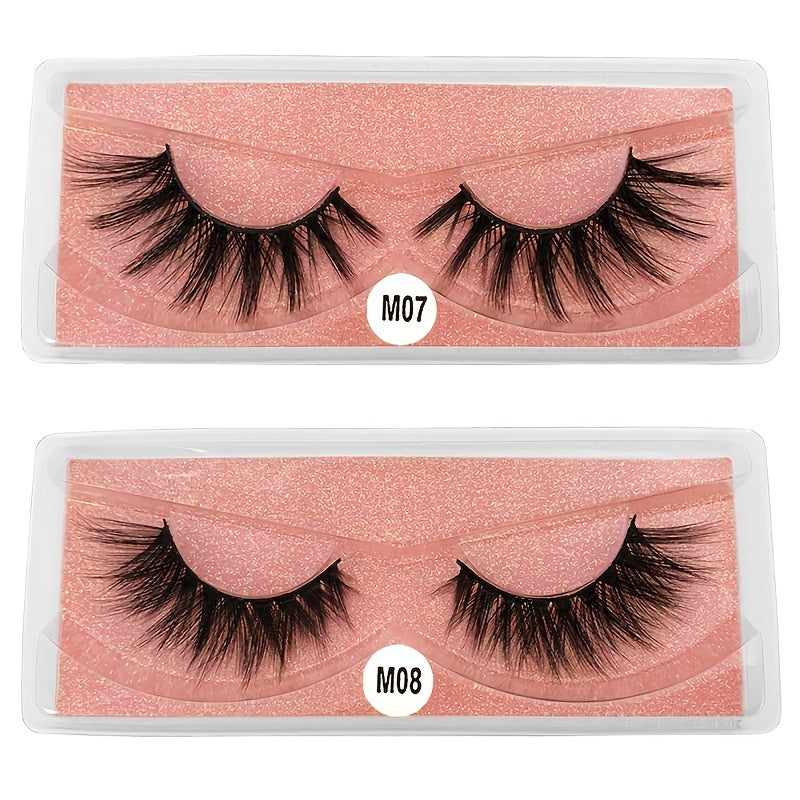 20 Pairs 3D Faux Mink Lashes - Fluffy, Soft, & Reusable with Stylish Storage Box, Ideal Valentine’s & Birthday Gift