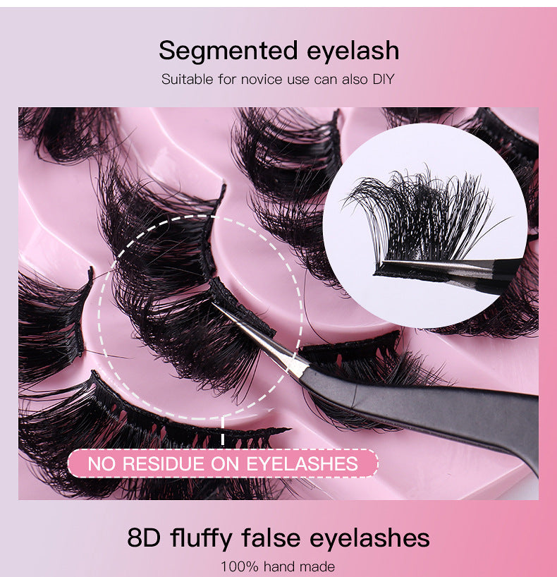 Classic Volume Eyelashes Natural Long DIY Cluster Eyelash Extensions - Segmented for Easy Application