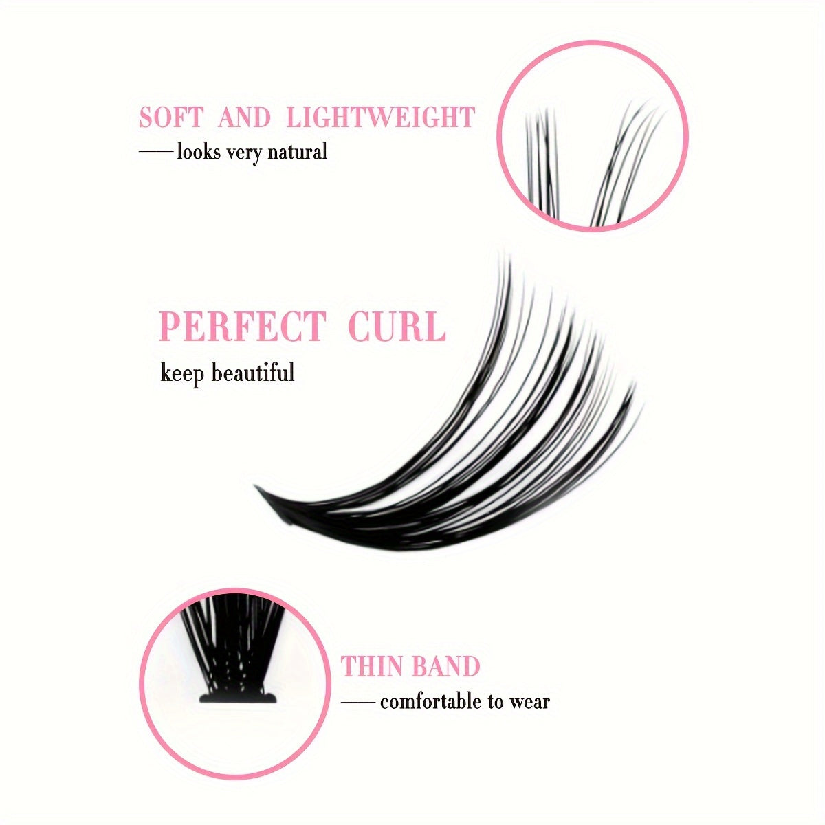 CURSAVELA Individual DIY lashes Thick Curling Cluster Lashes - Natural Soft 40D Individual Lashes (8-16mm) Mixed 0.07mm C/D, Lightweight, Waterproof, Long Lasting, DIY Self Grafting, 3D Effect Manga Lashes for Daily Wear