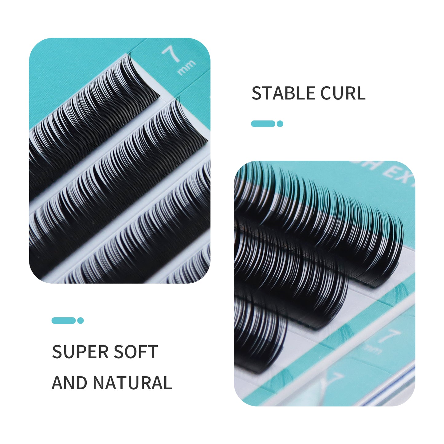 100 pcs Natural Short Bottom Lashes: 5mm, 6mm, 7mm J/B/C Curl Under Eyelashes Individual Lashes Eyelash Extension