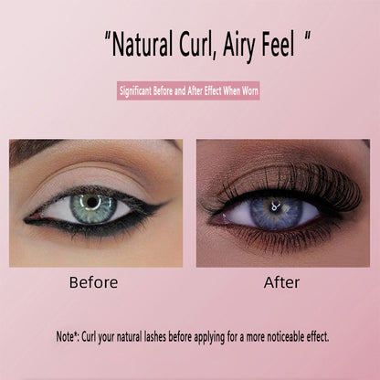 10-Pair Set of New DD Curl Russian Volume Lashes, Large Curve, Dramatic C & D Curls, Thick European & American Style Eyelashes