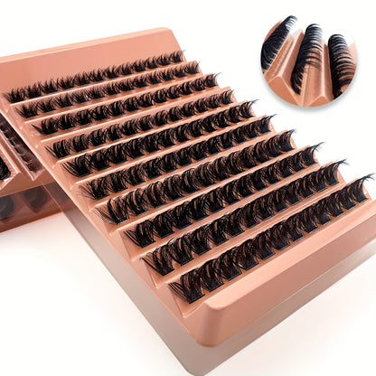 CURSAVELA Individual DIY lashes 10 Rows 120 Lash Clusters - Natural, Soft Feathered Effect, Lightweight Sable Fiber in 8-16mm,C/D Curl for DIY Eyelash Extensions