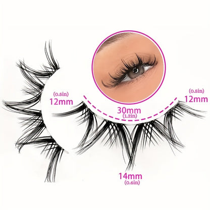 Classic Volume Eyelashes 100pcs 10 Pairs Natural Look False Eyelashes  Soft & Flexible, Reusable, Various Styles for All Eye Shapes