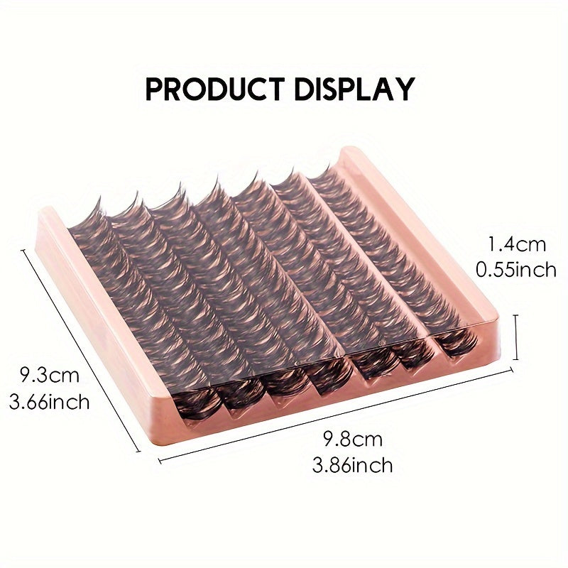 Individual DIY lashes  7 Rows Lash Clusters DIY Eyelash Extensions – Natural Curl, Long Individual Lashes, Mixed Tray Clusters, Volume & Wispy Lashes for DIY At-Home Extensions.