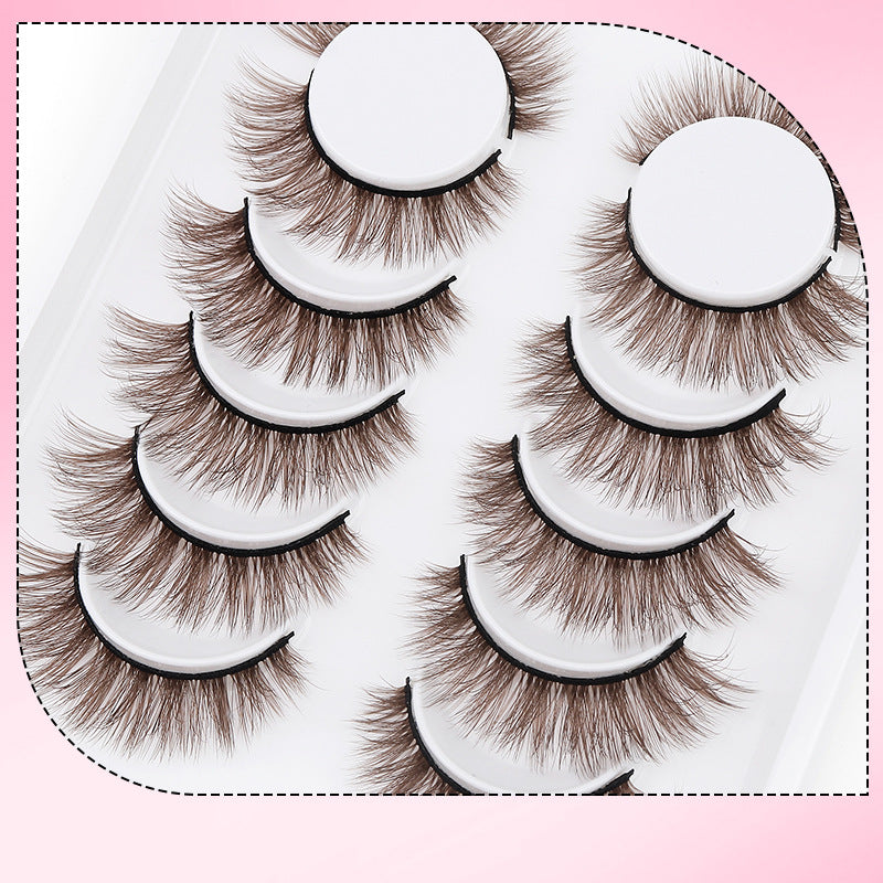 Classic Volume Eyelashes 100pcs 6 Pairs of Premium Short False Eyelashes for Lifting Eyes, Offering Thick and Authentically Natural Lashes