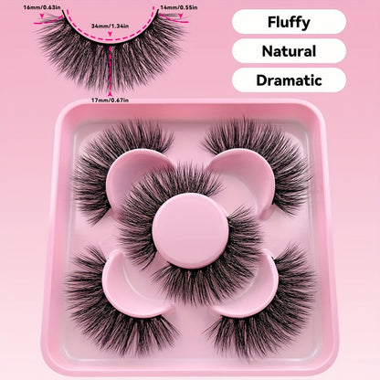 Russian Volume False Eyelashes | 3/9/15 Pairs | Fluffy & Thick C-Curl for Parties & Everyday Glam | Beginner-Friendly