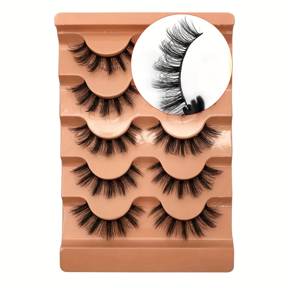 5 Pairs of D-Curve Russian Volume Dramatic Eyelashes - Long-Lasting, Lightweight, Reusable, and Cruelty-Free for Professional Makeup and Everyday Glamour