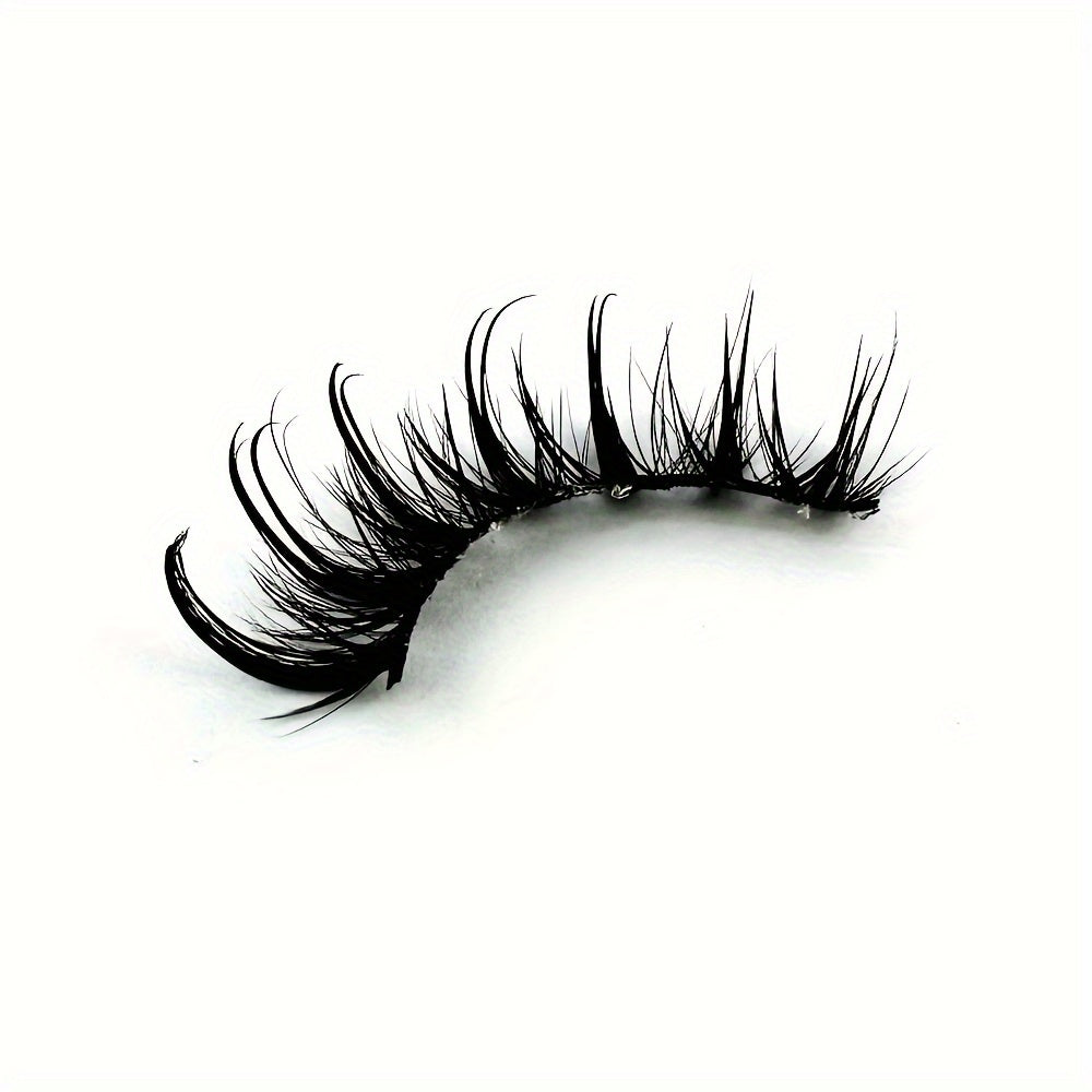 9 Pairs of Luxurious Wispy Fox Eye Lashes - Fluffy Faux Mink, Spiky Tips, and Fairy Cat Eyelashes for a Dramatic Eye Look - Reusable, Soft, and Comfortable False Eyelashes.