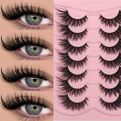 Luxury 3D Plush Cat Eye Fox Eye False Eyelashes - Thick, Fluffy, Lightweight, Suitable for Beginners | Multiple Styles Reusable Self-Adhesive Eyelashes (C/D Curl, 10-12mm/16-18mm/6-9mm)