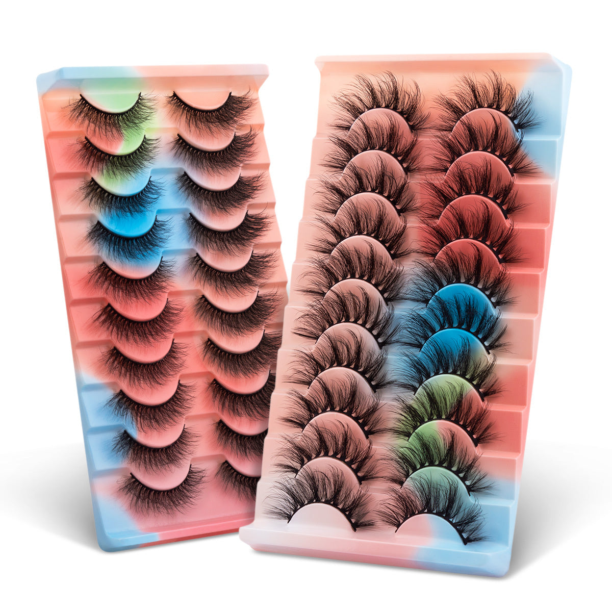 10 Pairs 3D Mink Eyelashes - Exquisitely Fluffy, Ultra Soft, Delicately Wispy, Utterly Natural, Stylish Cross Eyelash Extension, Highly Reusable, False Lashes Ideal for Makeup.