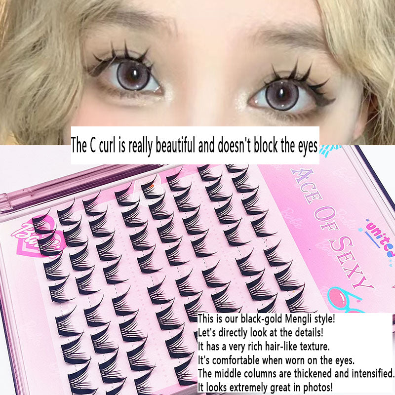 Hot - selling Black - gold Lolita False Eyelashes: Novices Can Instantly Transform into Hybrid Barbies, a Must - have for Stunning Photos