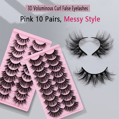 Faux Mink Lashes, Messy Cross-Border Design, Voluminous & Realistic European & American Style