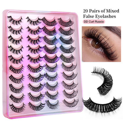 20 Pairs Russian Eyelash Extension Clusters – High-Quality False Eyelashes for Dramatic Lash Looks