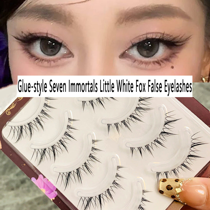 Seven Immortals Little White Fox | Natural Comic - style Fox - inspired Simulation Photogenic False Eyelashes
