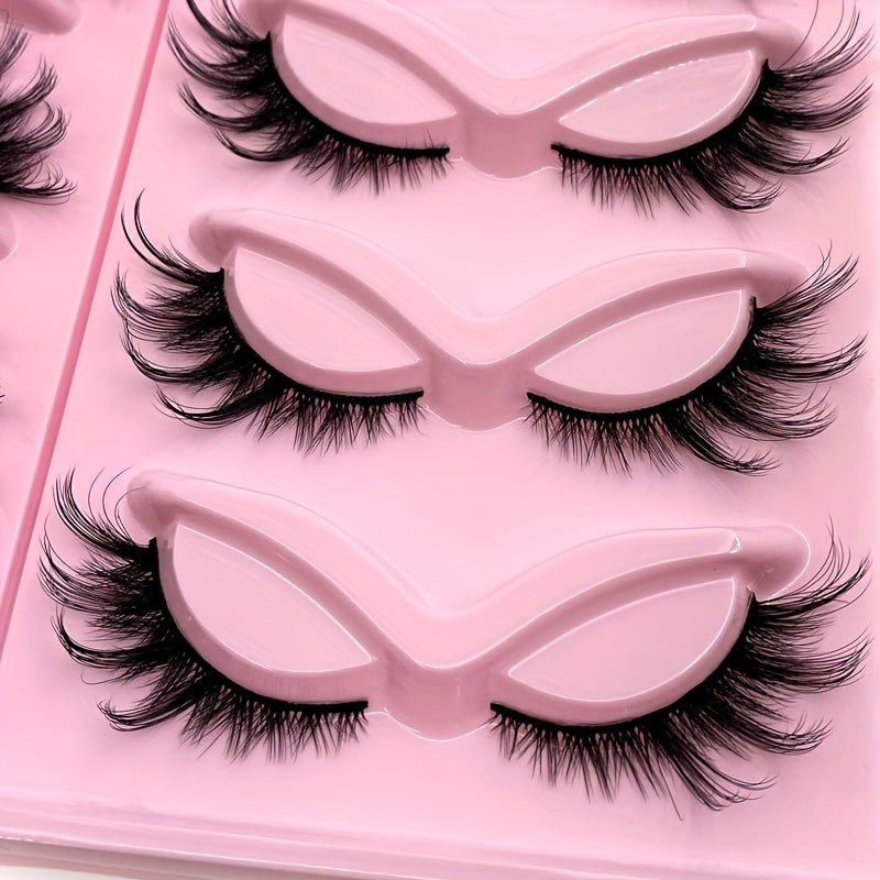 CURSAVELA 5 Pairs Fox Eye Lashes - Wispy Faux Mink Eyelashes, Fluffy Fairy Cat Eyelashes, 9D Spiky Tips False Eyelashes.