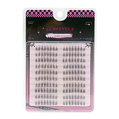 100 pcs Newbies' Must-Have! Ten-Row Double-Tip Small Flame False Eyelashes, Create a Natural Mother-Given Look