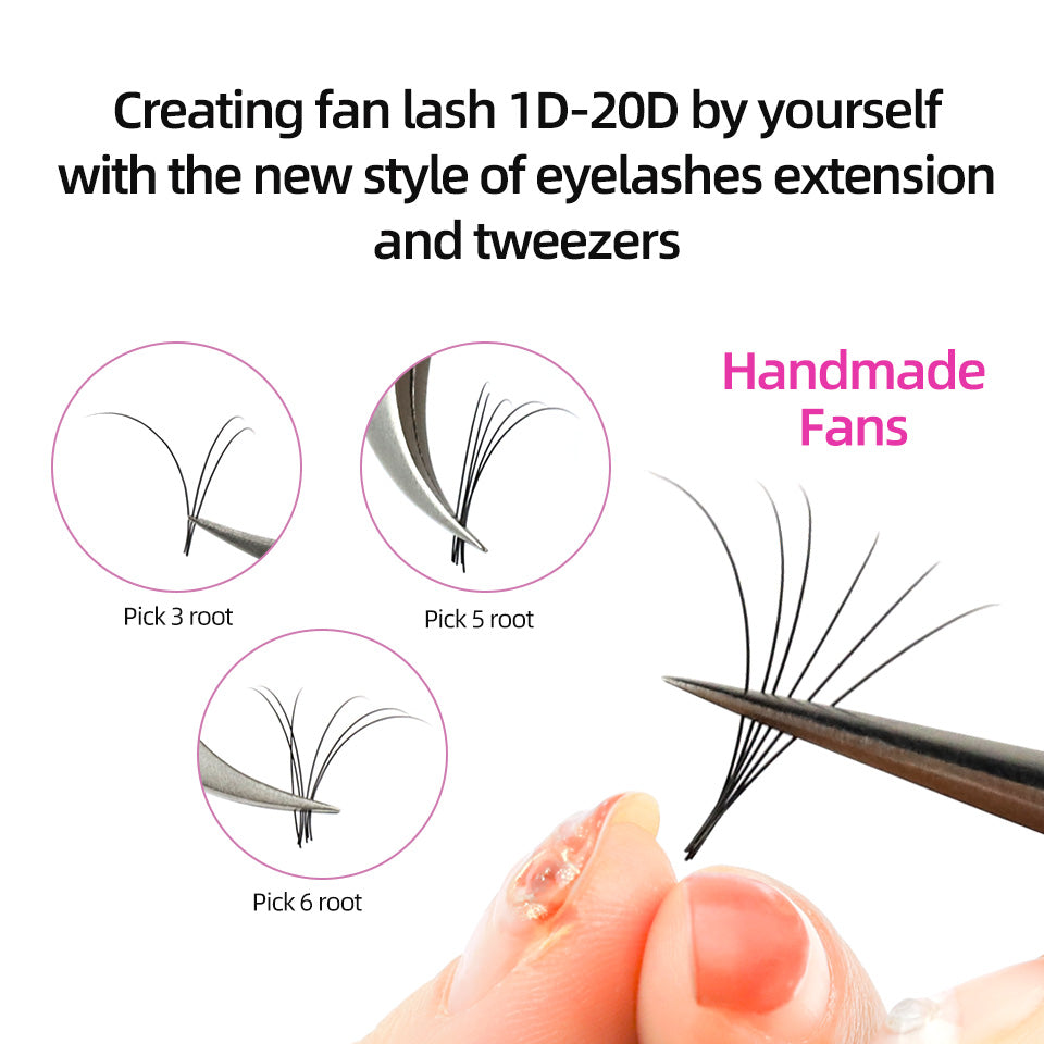 CURSAVELA Classic Volume Eyelashes 100pcs All Sizes 6-20mm Eyelashes Silk Long/Short/Lower Lashes