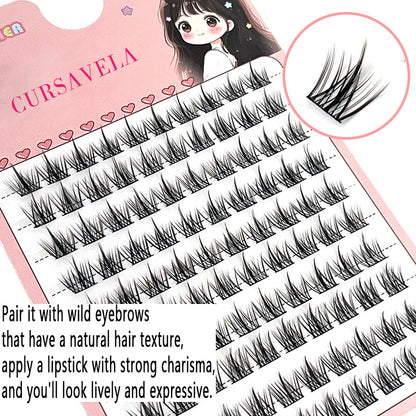 100pcs Must-Have for Lazy Girls! Natural and Realistic Single-Cluster False Lashes, Easy for Beginners, Create Natural Big Eyes Like You Were Born With Them