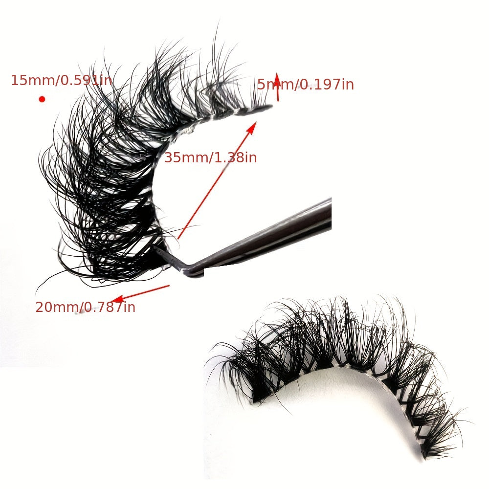 Classic Volume Eyelashes 5 Pairs Luxury Faux Mink False Eyelashes - Invisible Stem with Natural Crossed Fairy 3D Volume for Big Eye Glamour, Long-Lasting & Reusable, Hypoallergenic