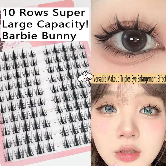 Maple Autumn Little Wild Rabbit Single - Cluster Natural Segmented Simulated Manga - style Upper Eyelashes - Large Capacity Pack
