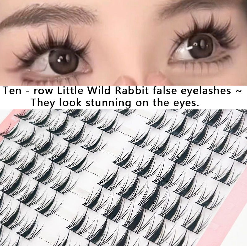 Maple Autumn Little Wild Rabbit Single - Cluster Natural Segmented Simulated Manga - style Upper Eyelashes - Large Capacity Pack