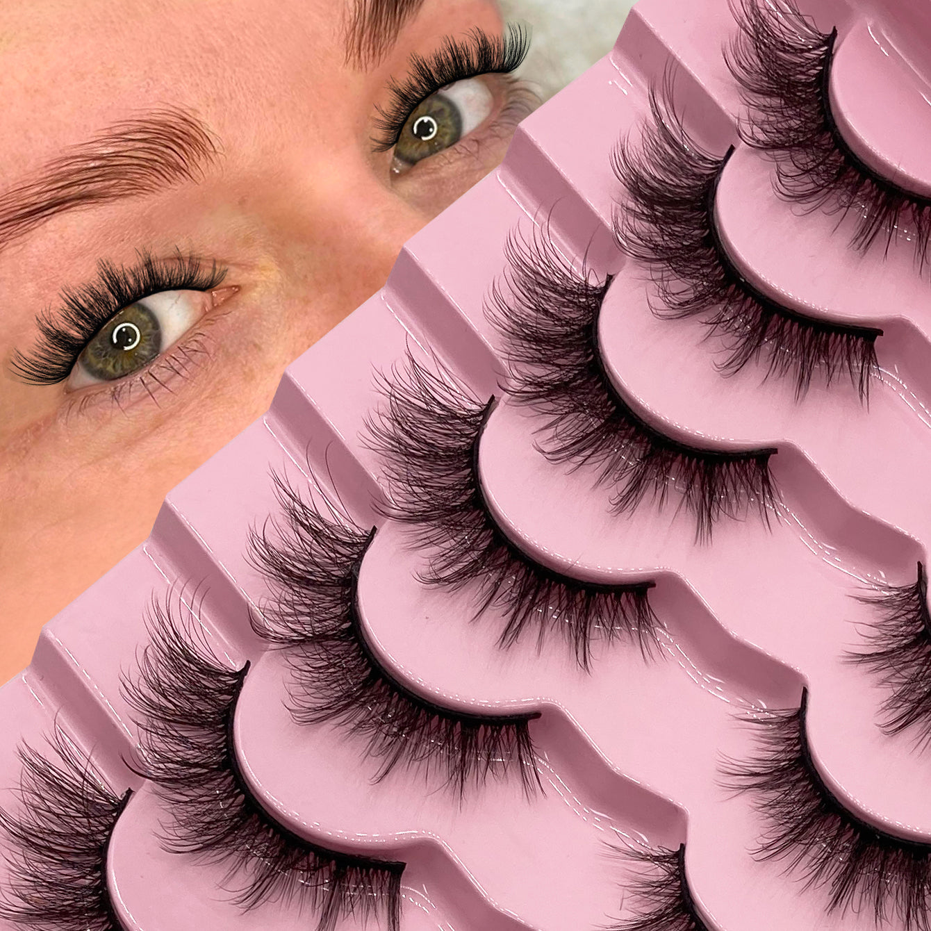 High-Quality Faux Mink Eyelashes, Natural Look, 5/7/10/13/20 Pairs, Reusable False Lashes for Everyday & Special Occasions